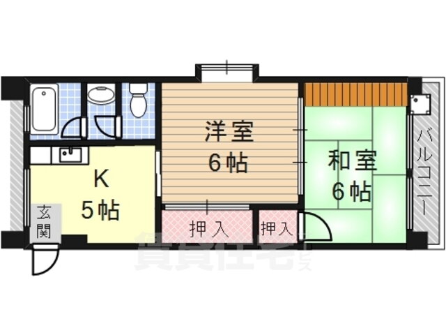 荒川コーポ 4階 2K 賃貸物件詳細