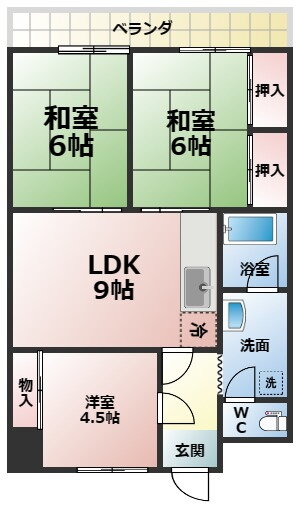 延命寺マンション 5階 3LDK 賃貸物件詳細