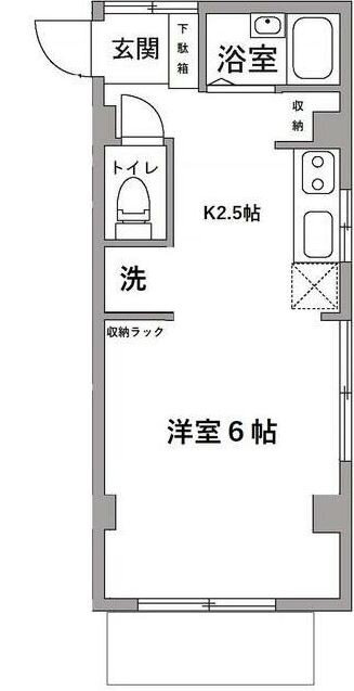 オクガワコーポ 1階 ワンルーム 賃貸物件詳細
