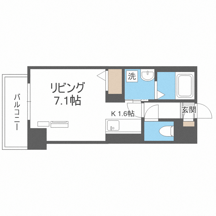 北海道札幌市中央区南六条西７ すすきの駅 1K マンション 賃貸物件詳細