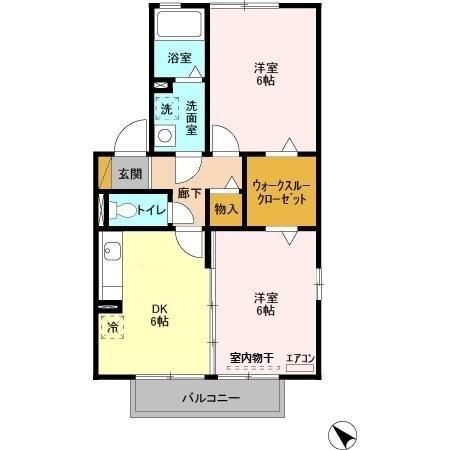 テラーサ・Ｓ 2階 2DK 賃貸物件詳細