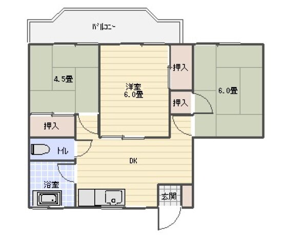 広島県広島市東区中山西２ 矢賀駅 3DK アパート 賃貸物件詳細