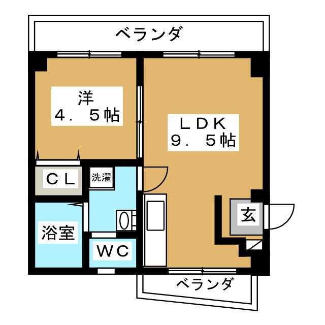 アサヒハイツ 1階 1LDK 賃貸物件詳細