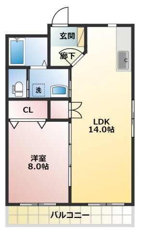 マイルストーン 3階 1LDK 賃貸物件詳細