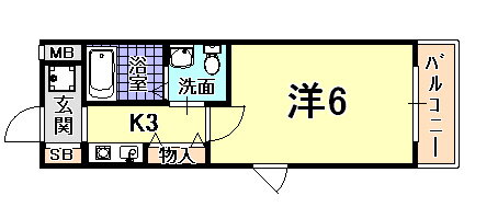 ラディウス森南 7階 1K 賃貸物件詳細