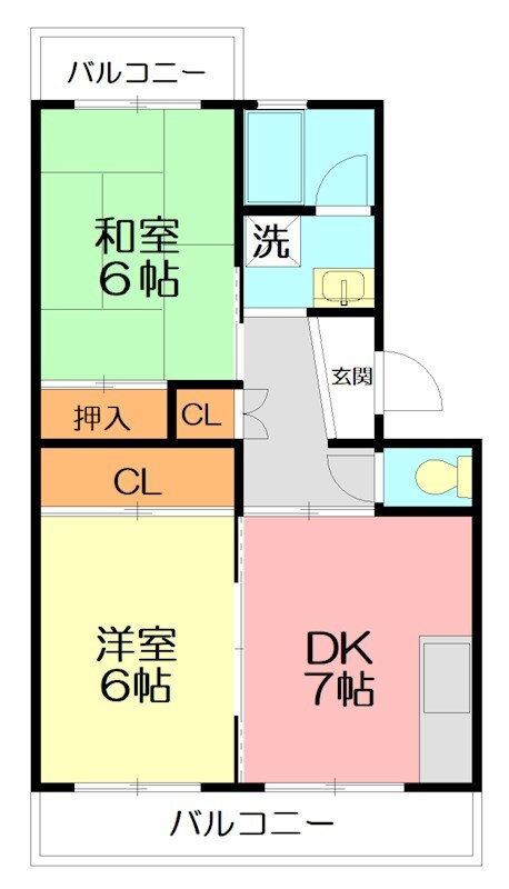 本郷台ジュネスＫＴ 3階 2DK 賃貸物件詳細