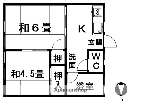 長野県長野市平林１ 本郷駅 2K アパート 賃貸物件詳細