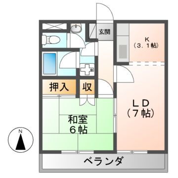 ラヴェールエスポアＩ 2階 1LDK 賃貸物件詳細