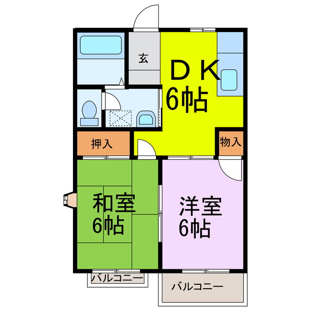 埼玉県加須市久下５ 花崎駅 2DK アパート 賃貸物件詳細
