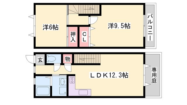 兵庫県姫路市御立東４ 姫路駅 2LDK アパート 賃貸物件詳細