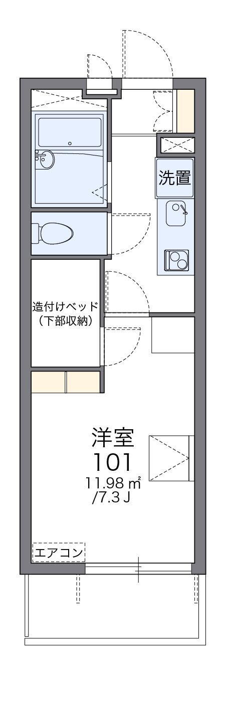 茨城県牛久市中央５ 牛久駅 1K マンション 賃貸物件詳細
