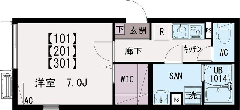 神奈川県川崎市幸区鹿島田３ 平間駅 1K マンション 賃貸物件詳細