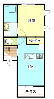 栃木県小山市城北３ 1LDK アパート 賃貸物件詳細