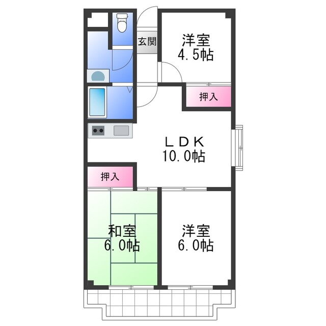大阪府泉大津市二田町３ 松ノ浜駅 3LDK マンション 賃貸物件詳細