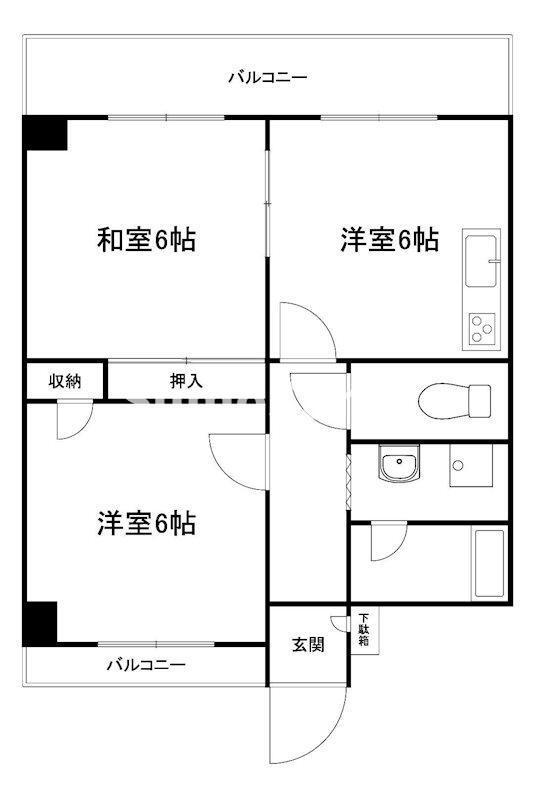 兵庫県神戸市兵庫区下祇園町 神戸駅 2DK マンション 賃貸物件詳細