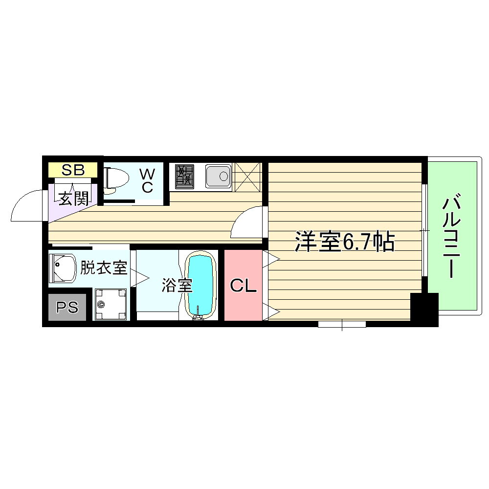 ＭＥＳＳＡＧＥ　ＴＥＮ　ＳＡＮ 5階 1K 賃貸物件詳細