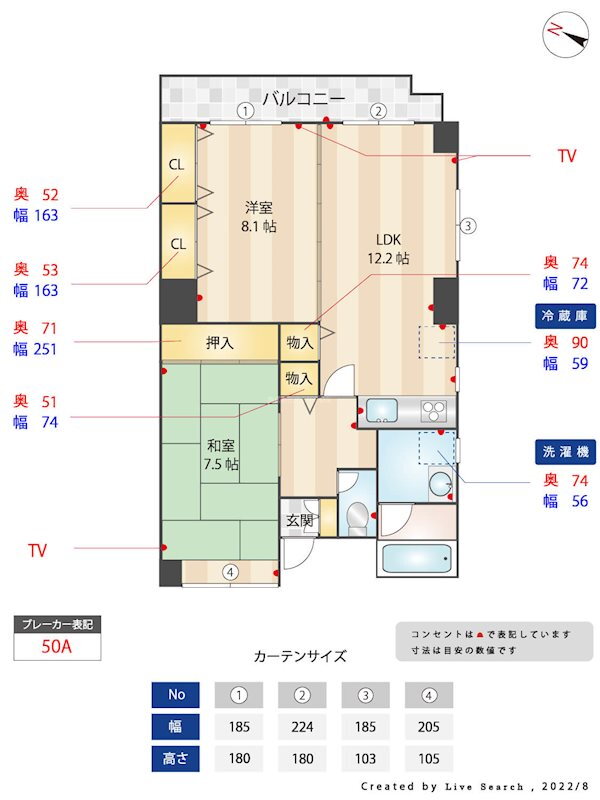 コモドカーサ新神戸 4階 2LDK 賃貸物件詳細