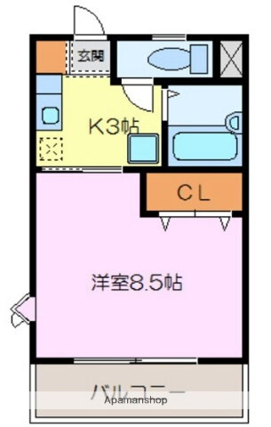 熊本県熊本市中央区本山町 平成駅 1K マンション 賃貸物件詳細