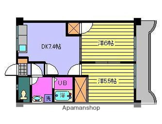 愛媛県松山市紅葉町 道後公園駅 2DK マンション 賃貸物件詳細