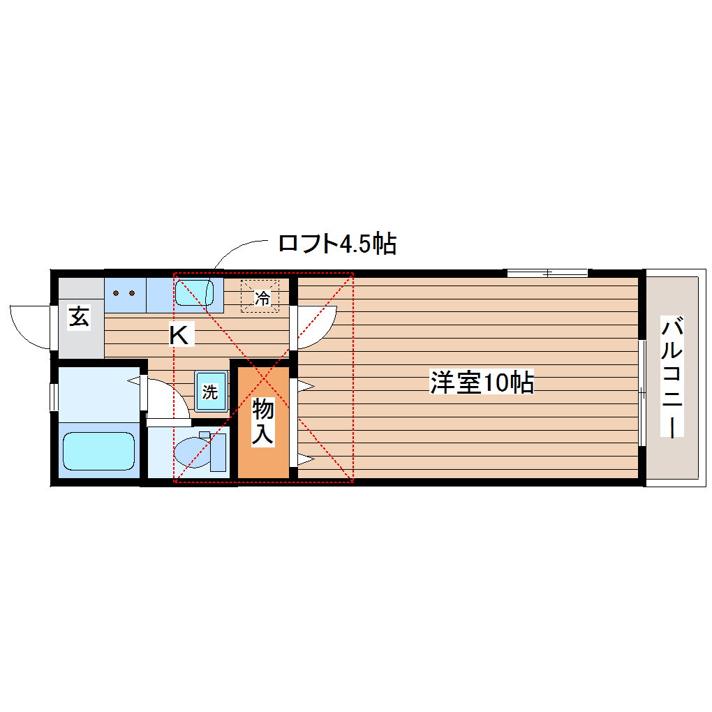 宮城県仙台市青葉区小松島４ 東照宮駅 1K アパート 賃貸物件詳細