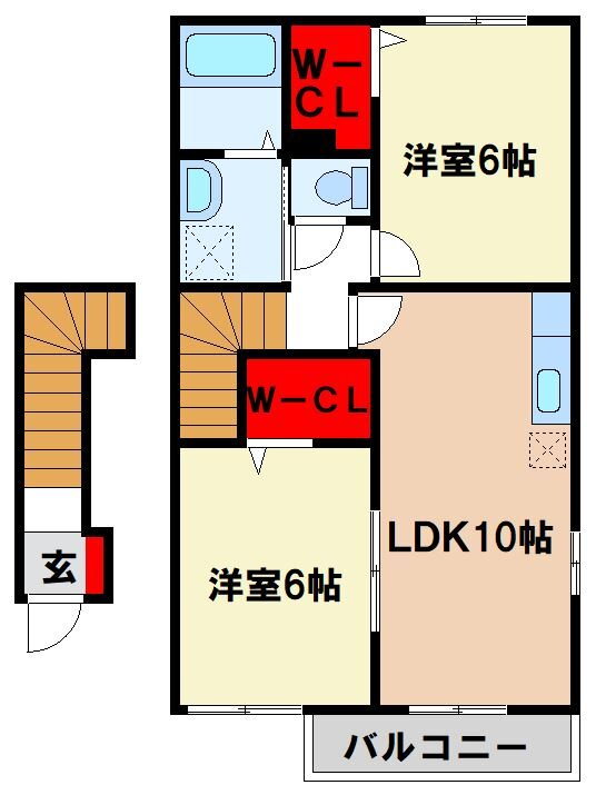 福岡県朝倉郡筑前町新町 高田駅 2LDK アパート 賃貸物件詳細