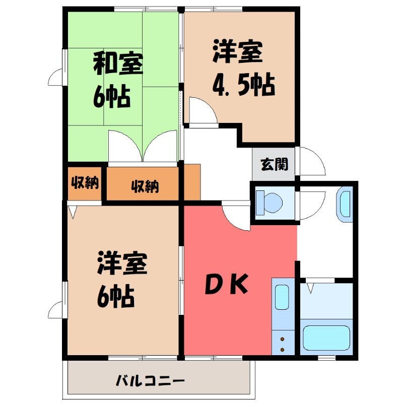 群馬県伊勢崎市波志江町 伊勢崎駅 3DK アパート 賃貸物件詳細