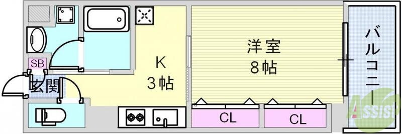 兵庫県神戸市兵庫区駅南通２ 兵庫駅 1DK マンション 賃貸物件詳細