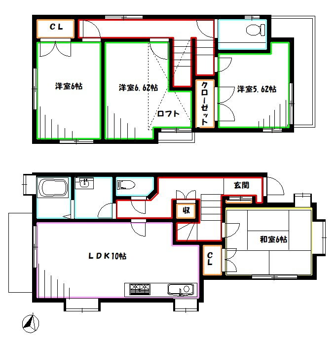 小金井市東町２－２１住宅 4LDK 賃貸物件詳細