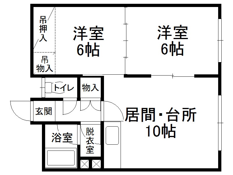 北海道帯広市西十条南１５ 帯広駅 2LDK アパート 賃貸物件詳細