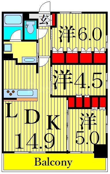 東京都葛飾区立石２ 四ツ木駅 3LDK マンション 賃貸物件詳細
