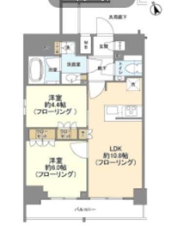 リビオレゾン新虎通り 12階 2LDK 賃貸物件詳細