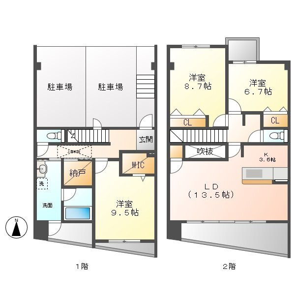 ＯＳＭ植田弐番館 2階 3SLDK 賃貸物件詳細