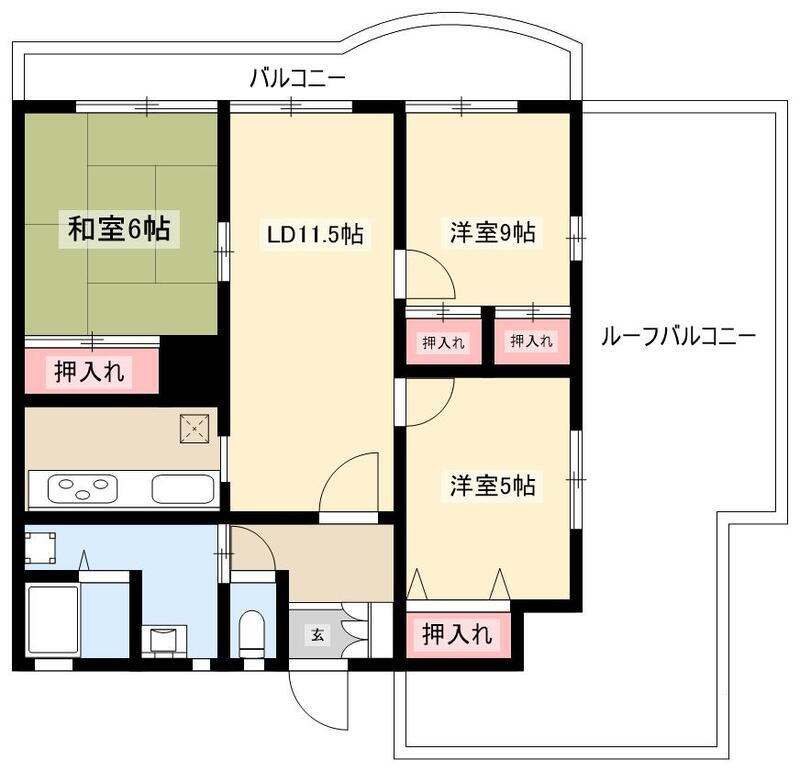 メゾン・ファミール 5階 3LDK 賃貸物件詳細