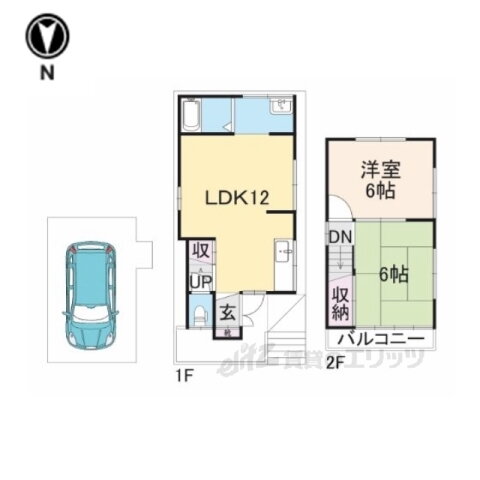 京都府京都市山科区勧修寺閑林寺 小野駅 2LDK 一戸建て 賃貸物件詳細