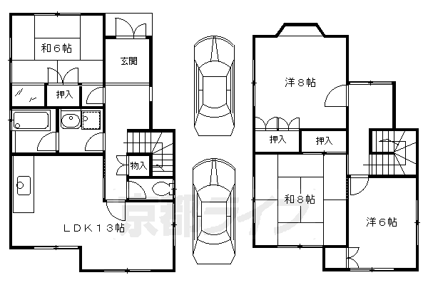 京都府京都市西京区大枝北沓掛町２ 桂駅 4LDK 一戸建て 賃貸物件詳細