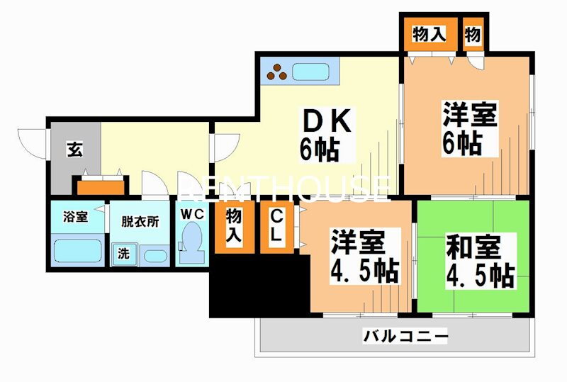 東京都府中市宮町２ 府中駅 3DK マンション 賃貸物件詳細