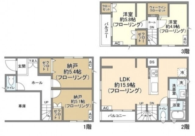 東京都大田区西蒲田１ 蒲田駅 2SLDK 一戸建て 賃貸物件詳細