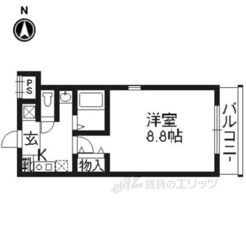カサコモーダ東野 3階 1K 賃貸物件詳細