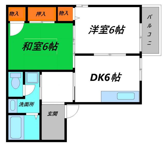 八雲ハイツ 2階 2DK 賃貸物件詳細