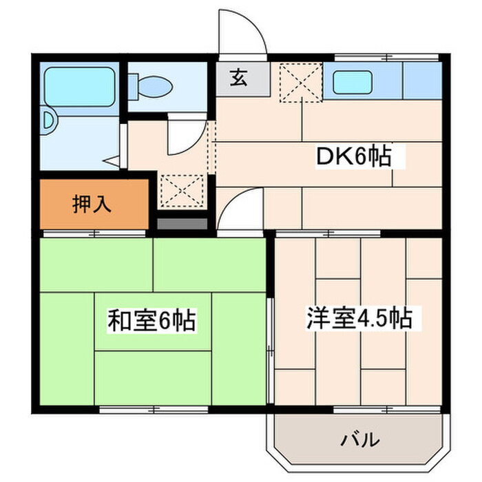 神奈川県海老名市東柏ケ谷４ さがみ野駅 2DK アパート 賃貸物件詳細