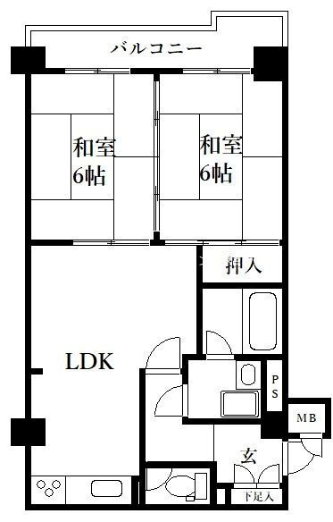 福岡県福岡市中央区赤坂１ 赤坂駅 2LDK マンション 賃貸物件詳細