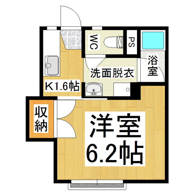 フォーブルＭ 2階 1K 賃貸物件詳細