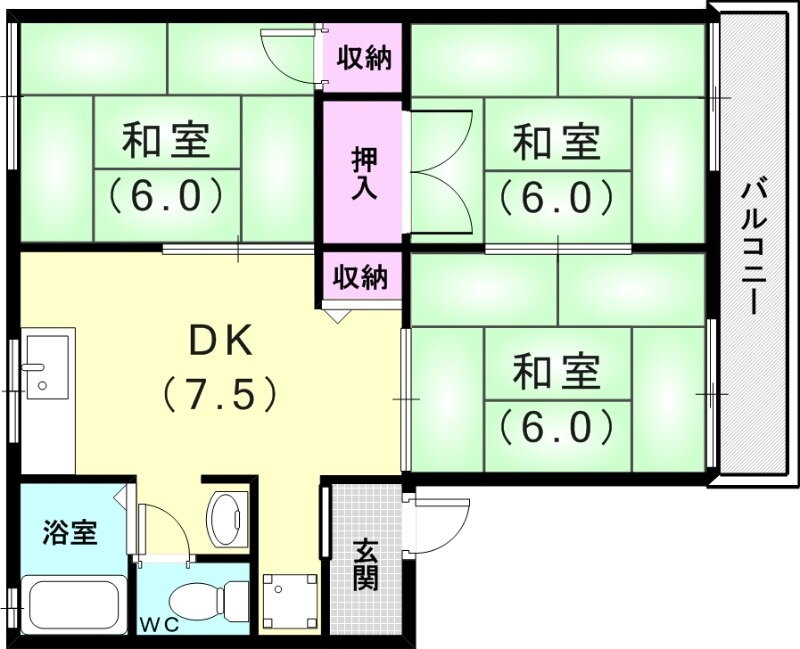兵庫県神戸市西区王塚台３ 西明石駅 3DK アパート 賃貸物件詳細