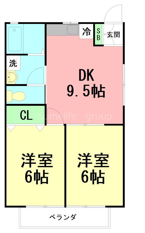 メゾン花 1階 2DK 賃貸物件詳細