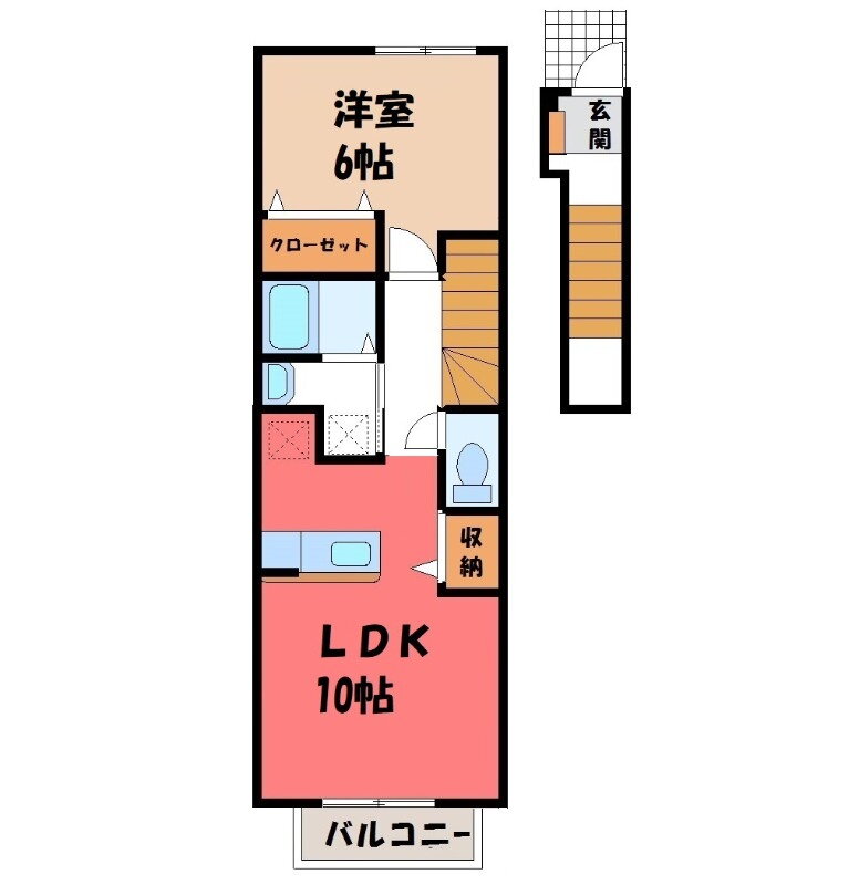 群馬県太田市西新町 細谷駅 1LDK アパート 賃貸物件詳細