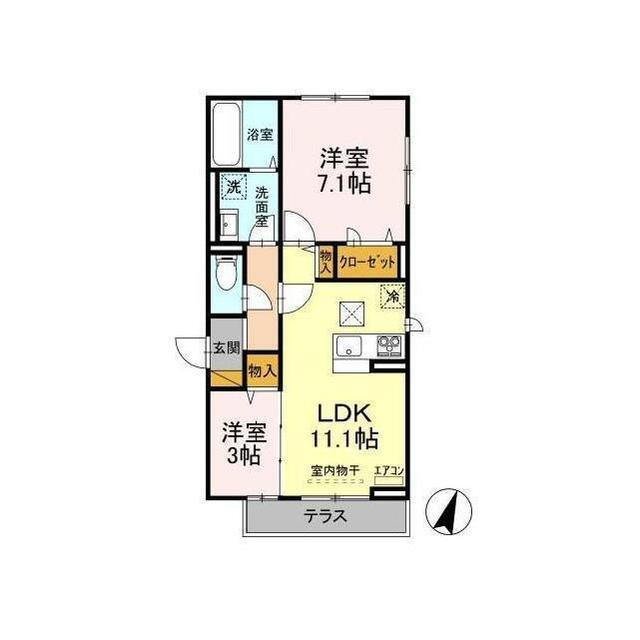茨城県守谷市ひがし野２ 守谷駅 2LDK アパート 賃貸物件詳細