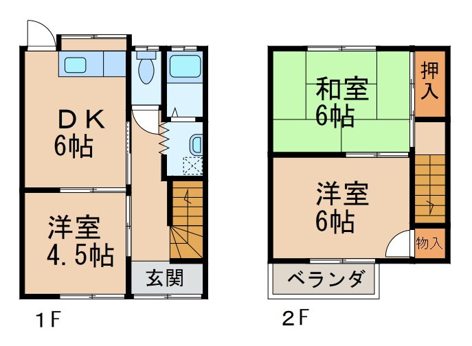 和歌山県和歌山市向 東松江駅 3DK アパート 賃貸物件詳細