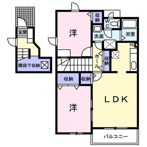 プルミエールＩ 2階 2LDK 賃貸物件詳細