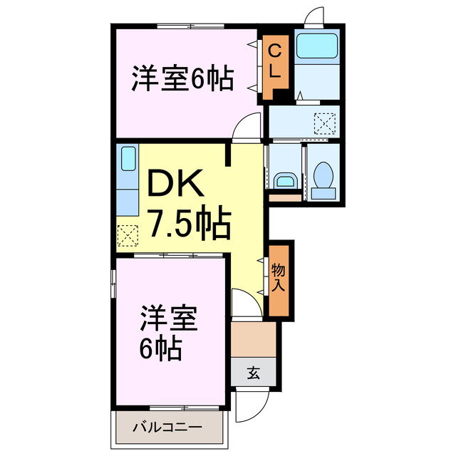 茨城県古河市大山 栗橋駅 2DK アパート 賃貸物件詳細