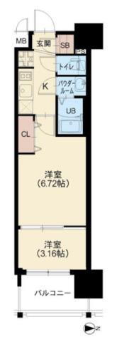 大阪府東大阪市横枕西 荒本駅 2K マンション 賃貸物件詳細